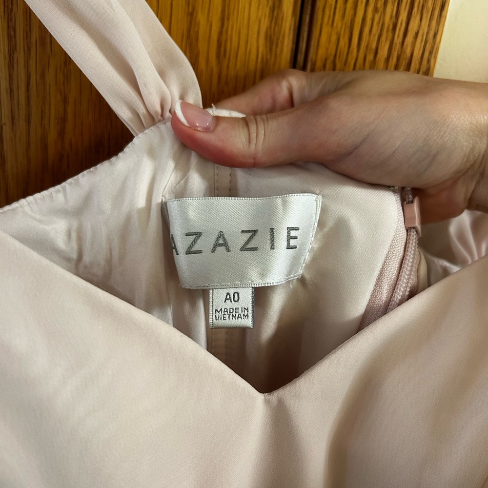 Azazie Blushing Pink Denise Dress - Picture 5 of 8
